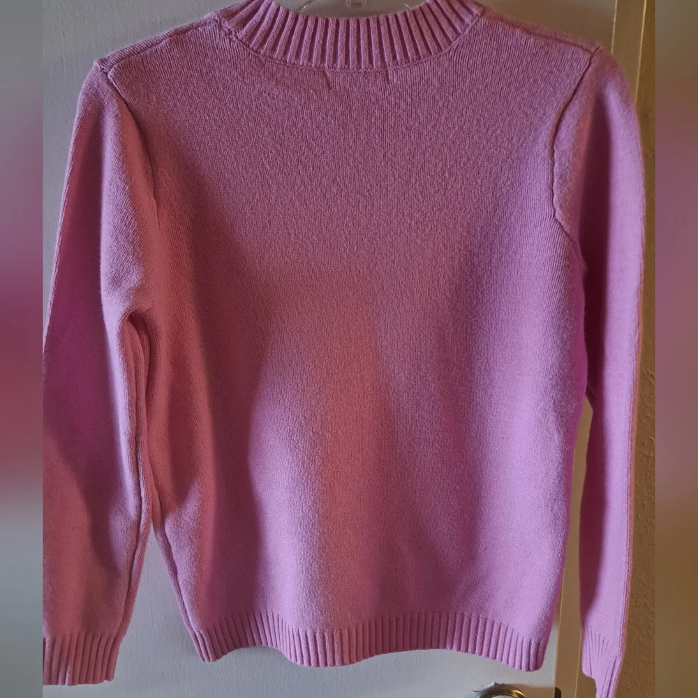 Pink Women's Sweater with 'Beautiful' Embroidery - Picture 4 of 4